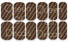 Designer Inspired - Brown FF letter pattern