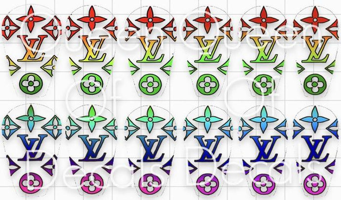 Designer inspired logo- Multi Coloured Ombre