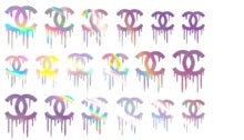 Holographic designer inspired Decals (drippy CC)