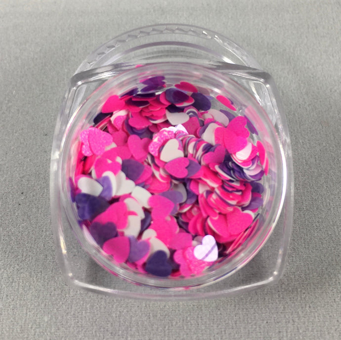 Heart Flakes Purple & Pink