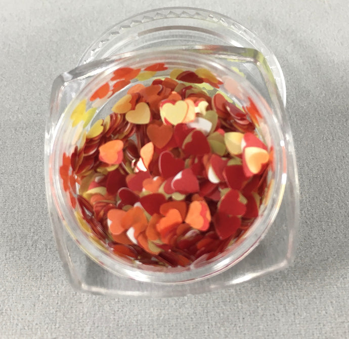 Heart Flakes Yellow & Orange