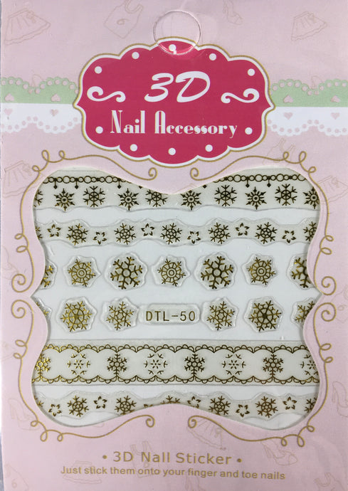 Snowflakes 3D Sticker small