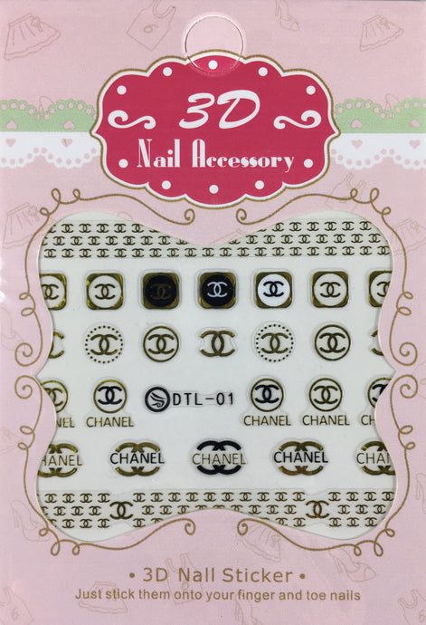 Chanel 3D Sticker gold small