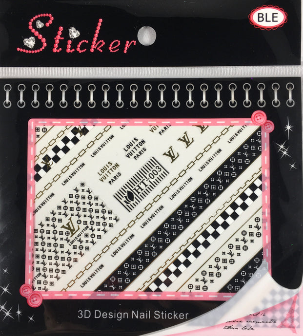 LV 3D Sticker Gold