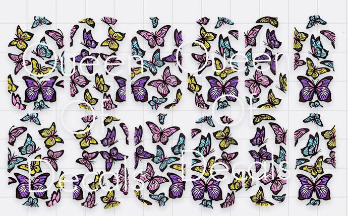 Negative space butterflies