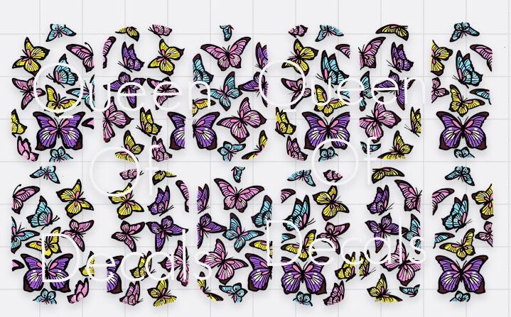 Negative space butterflies