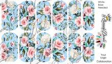 Pastel blue & Pink Floral (full cover)